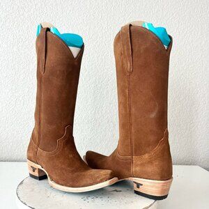 Lane EMMA JANE Womens Cowboy Boots 6 Toffee Suede Western Cowgirl Mid Calf Tall